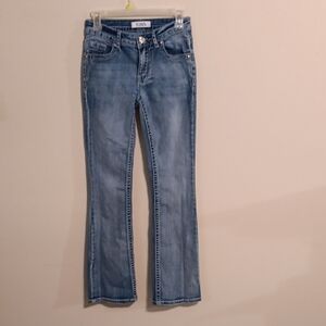 Stylish Boot Cut Jeans in Light Blue